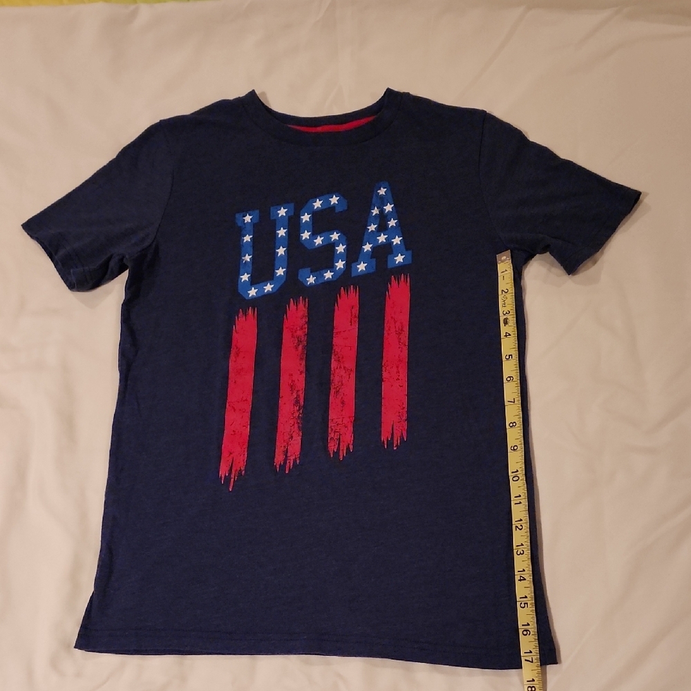 Circo USA Stars and Stripes Kids T-Shirt - Dark Blue. Size Large 12/14